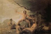Francisco Goya Cannibals gazing at their victims oil painting